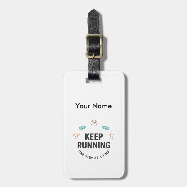Keep Running Luggage Tag (Front Vertical)