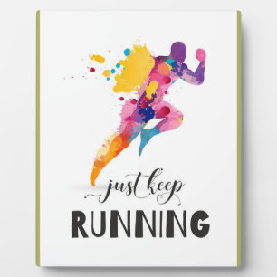 Keep running Motivational quote for Runner Gifts Plaque