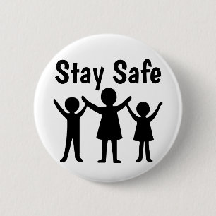 Keep Safe Covid 19 Pandemic Caregiver 6 Cm Round Badge