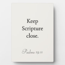 Keep Scripture Close – Psalms 19:11 Plaque
