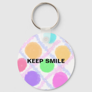KEEP SMILE SIMPLE MINIMAL KEY CHAIN