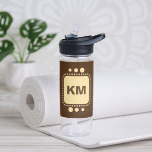 Keep smiling add initials brown yellow CamelBak Water Bottle