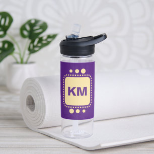 Keep smiling add initials purple yellow CamelBak Water Bottle