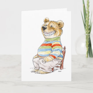Keep Smiling Braces Bear Card