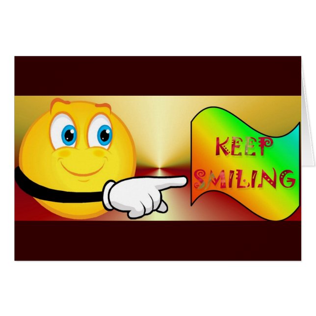Keep Smiling Card (Front Horizontal)