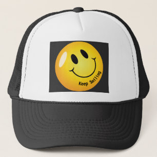 Keep Smiling Emoji Lovely Elegant Handsome-Cap Trucker Hat