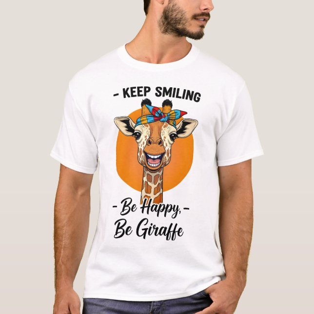 Keep Smiling Giraffe T-Shirt (Front)