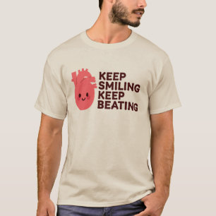 Keep Smiling, Keep Beating – Cute Happy Heart Desi T-Shirt