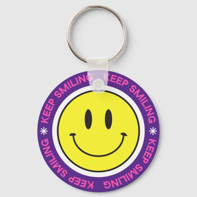 Keep Smiling Key Ring (Front)