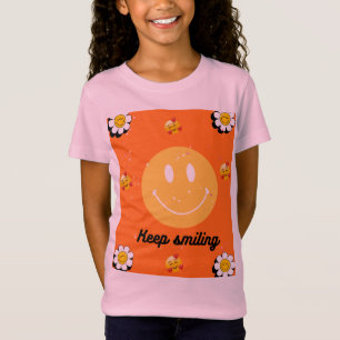 Keep Smiling Positive Vibes Happy Quote T-Shirt