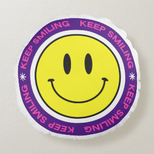 Keep Smiling Round Cushion