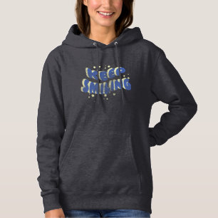 keep smiling vintage typography motivational quote hoodie