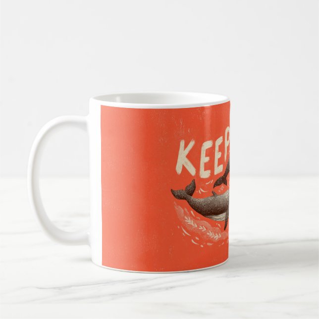 Keep Swimming Whales Coffee Mug (Left)