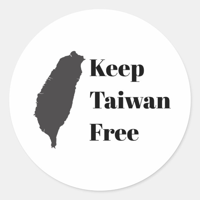 Keep Taiwan Free Classic Round Sticker (Front)