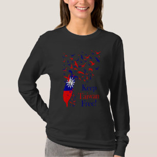 Keep Taiwan Free Taiwanese Flag With Birds Men Wom T-Shirt