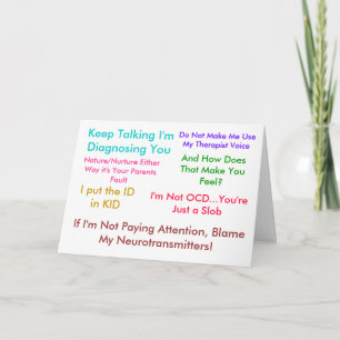 Keep Talking I'm Diagnosing You Card