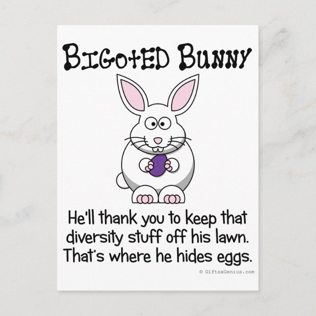 Keep that diversity out of my neighbourhood postcard (Front)