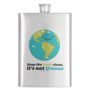 Keep The Earth Clean Hip Flask