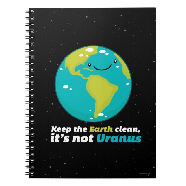 Keep The Earth Clean Spiral Notebook (Front)