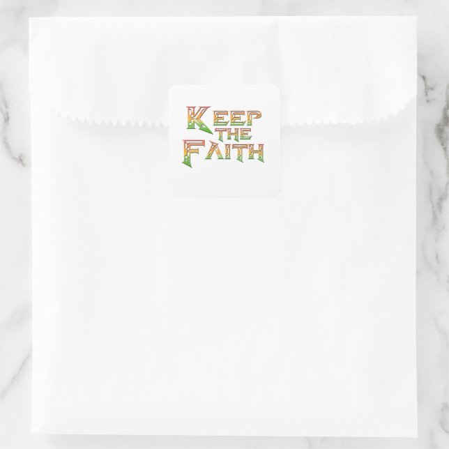 Keep the Faith 2 Square Sticker (Bag)