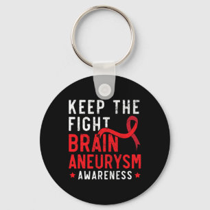 Keep The Fight Brain Aneurysm Aneurysm Awareness  Key Ring