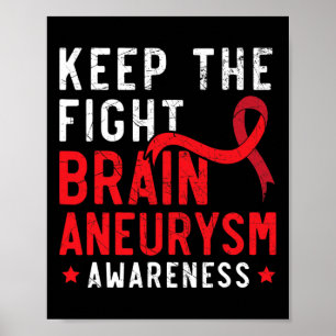 Keep The Fight Brain Aneurysm Aneurysm Awareness  Poster