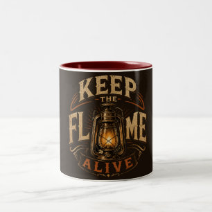 Keep the Flame Alive Vintage Lantern Mug
