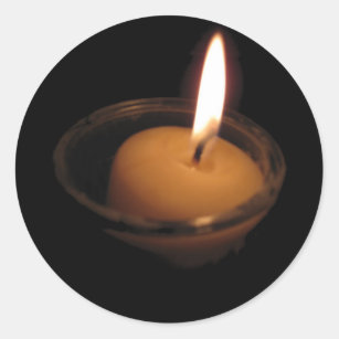 Keep the Flame Burning Candle Classic Round Sticker
