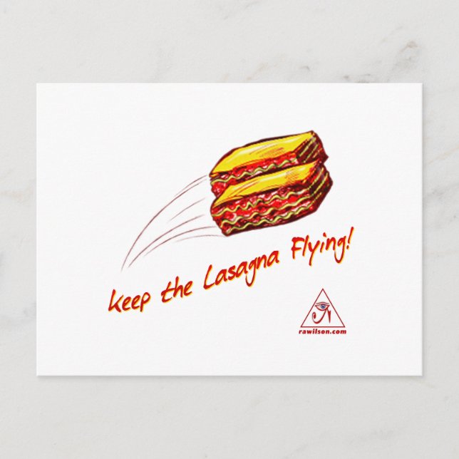 Keep the Lasagne Flying Greeting Card (Front)