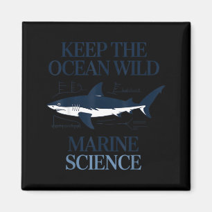Keep the ocean wild marine science design nature  magnet