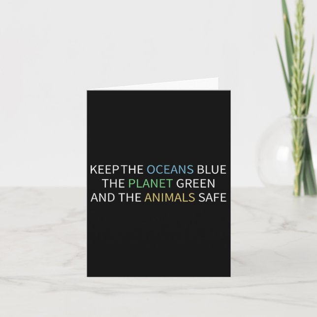 Keep The Oceans Blue Environmental Protection, Cli Card (Front)