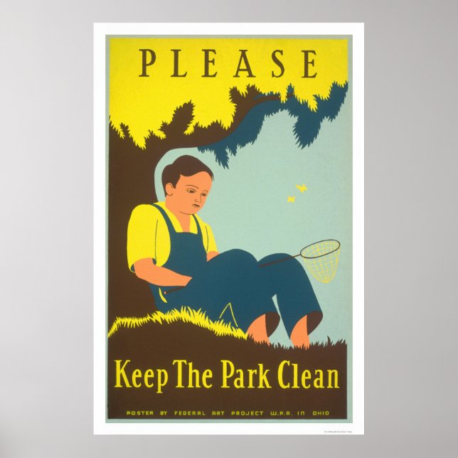 Keep The Park Clean 1938 WPA Poster (Front)