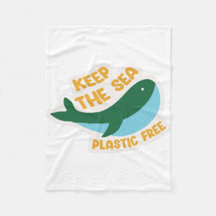 Keep the sea plastic free fleece blanket