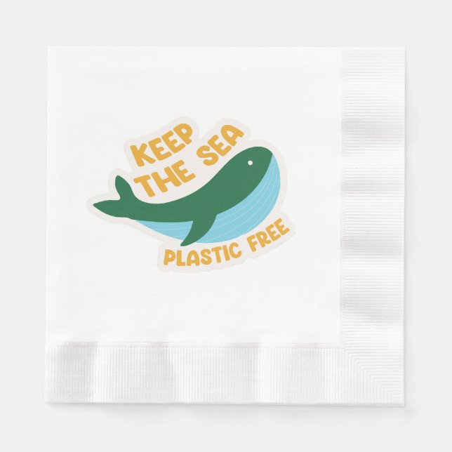 Keep the sea plastic free napkin (Front)
