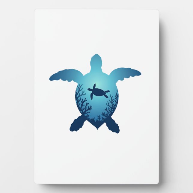 Keep The Sea Plastic Free Save The Sea Turtles T-S Plaque (Front)