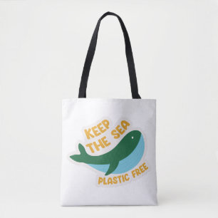Keep the sea plastic free tote bag