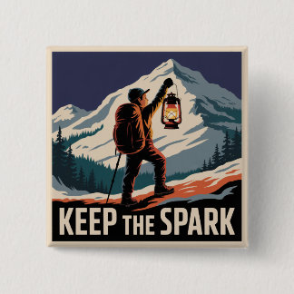Keep The Spark 15 Cm Square Badge