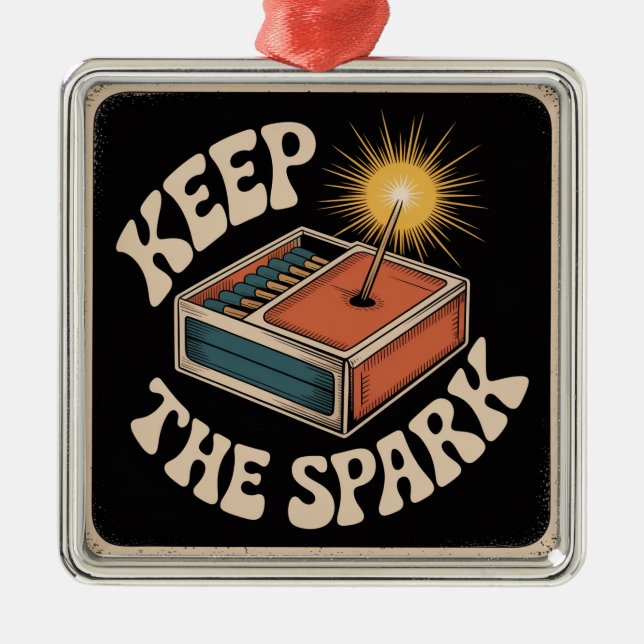 Keep The Spark Metal Tree Decoration (Front)