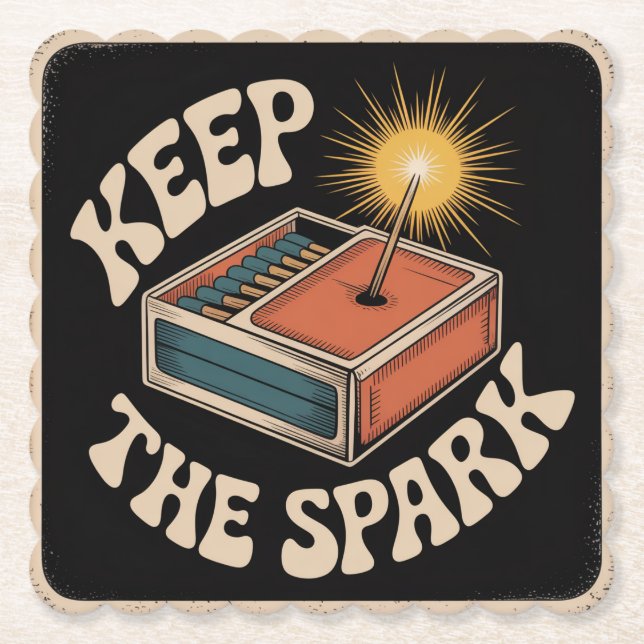 Keep The Spark Paper Coaster (Front)
