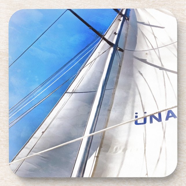 Keep The Wind In Your Sails Acrylic Art Coaster (Front)