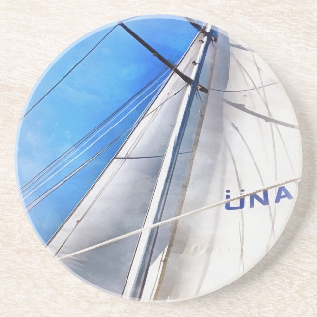 Keep The Wind In Your Sails Acrylic Art Coaster (Front)