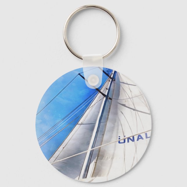 Keep The Wind In Your Sails Acrylic Art Key Ring (Front)