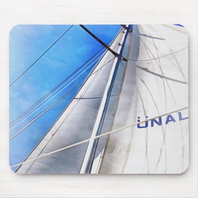 Keep The Wind In Your Sails Acrylic Art Mouse Pad (Front)