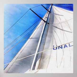 Keep The Wind In Your Sails Acrylic Art Poster