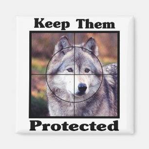 Keep them Protected - Wolf Magnet