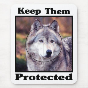 Keep them Protected - Wolf Mouse Pad