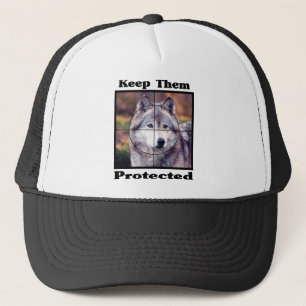 Keep them Protected - Wolf Trucker Hat