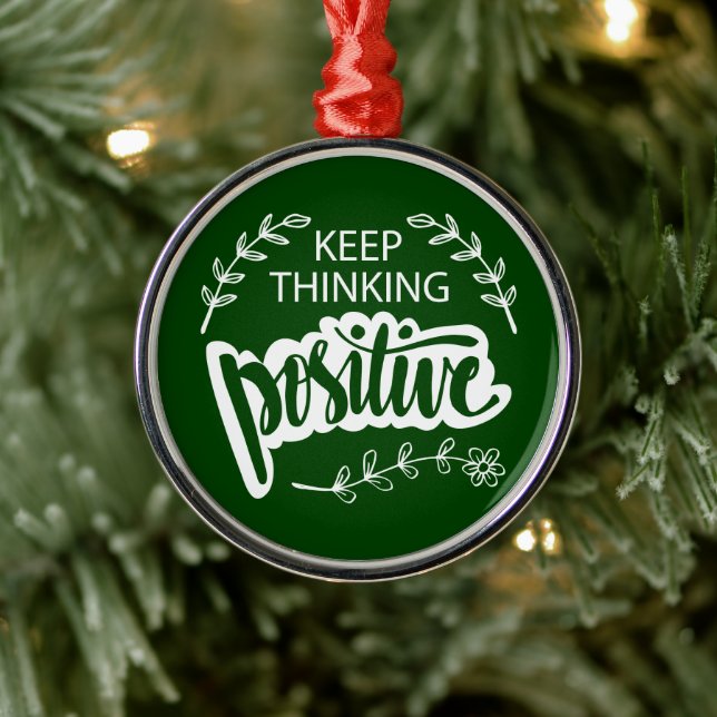 Keep Thinking Positive Metal Tree Decoration (Tree)