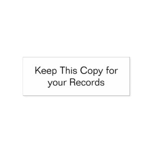 Keep this Copy for your Records Stamp