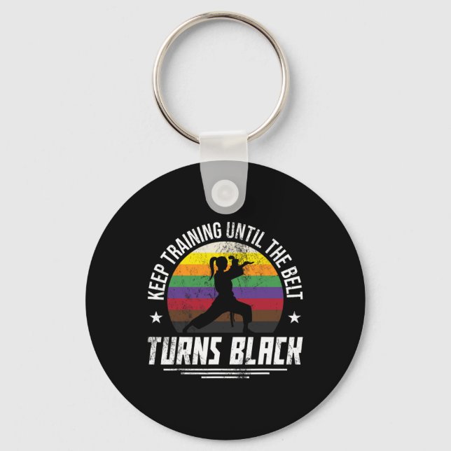 Keep Training Until The Belt Turns Black Mum Women Key Ring (Front)
